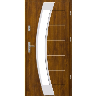 Drzwi S42 T44 INOX Złoty Dąb 72 mm